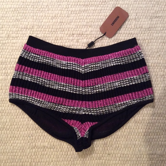 Missoni Pants - MISSONI shirt shorts, stripped shorts runway item Missoni Pants - MISSONI shirt shorts, stripped shorts runway item